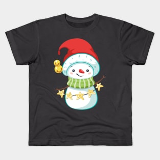 Cute Christmas Snowman Kids T-Shirt